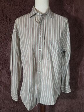 Vintage Yves Saint Laurent Striped Button Down Shirt